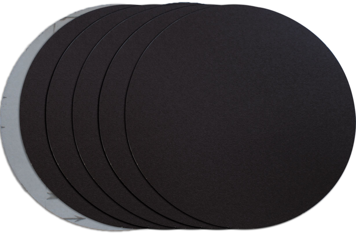 Диск шлифовальный на велкро основе P120, 230мм / без отв., черный, 5 шт.